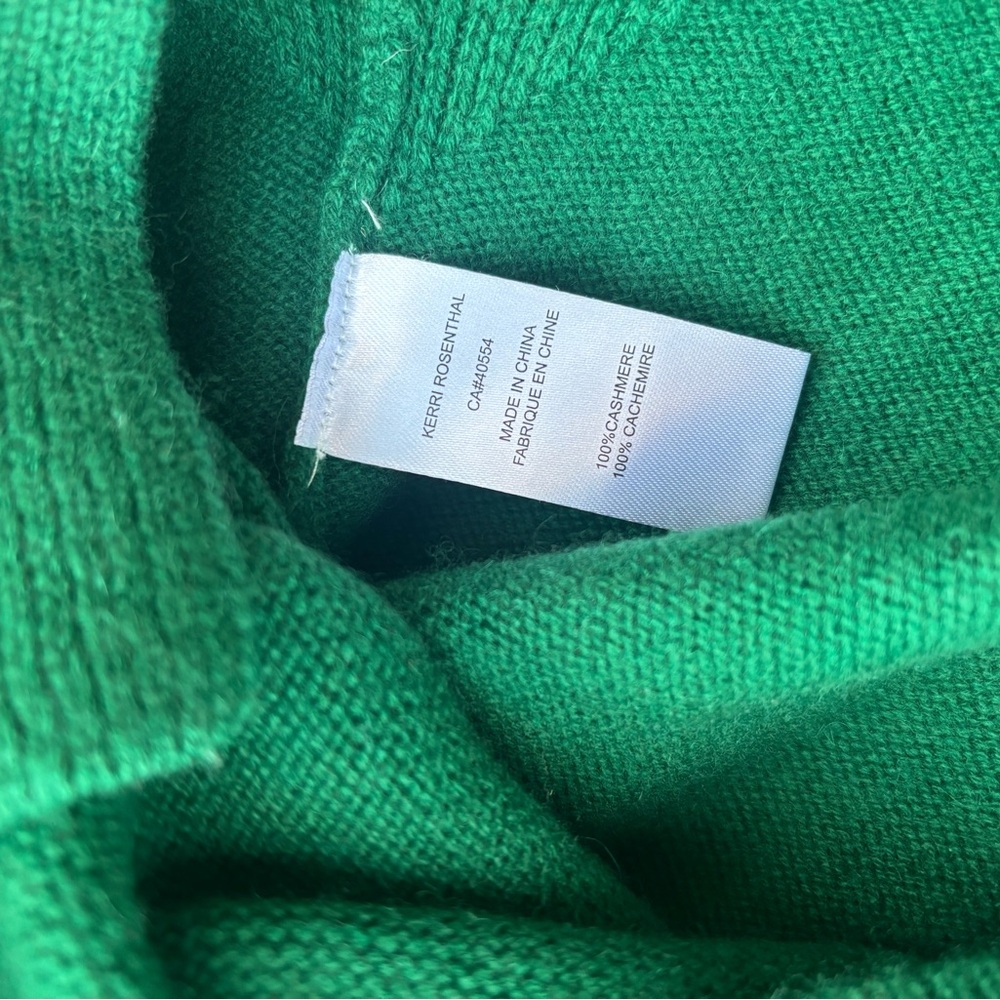 Kerri Rosenthal Emerald Green cashmere Crew Neck Sweater - Picture 8 of 8